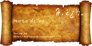 Hurta Éva névjegykártya